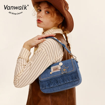 Vanwalk 轻量牛仔斜挎包 V2697