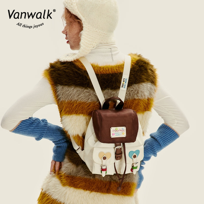 Vanwalk Fashion Bear Burger backpack V2714