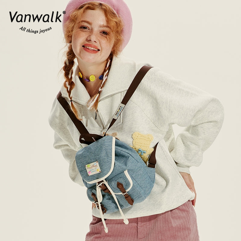 Vanwalk Fashion Bear Burger backpack V2714
