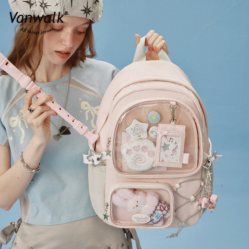 Vanwalk  Multiple Pockets Happy Band backpack V2908