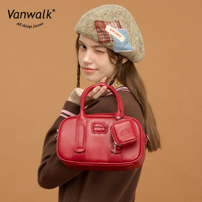 Vanwalk 時尚設計披薩斜背包 V2877