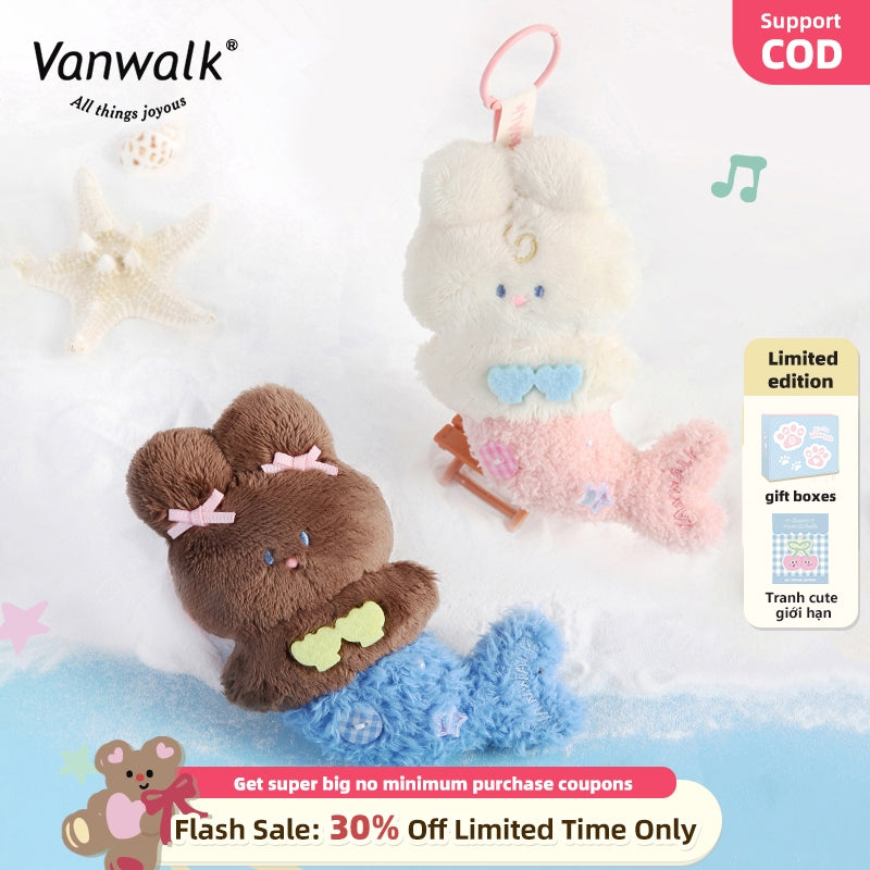 Vanwalk Bubble Island Niche Rabbit Mermaid Plush Doll Pendant Bag K522