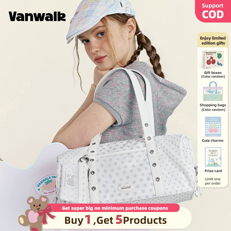 VANWALK Fruit Power v2954 New Style Girls' Niche Shoulder Bag Underarm Tote Commuter Sports Bag