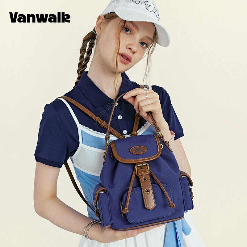 VANWALK Fruit Power V2965 Niche Instagram-Style Mini Drawstring Backpack Women's Casual Handheld Backpack