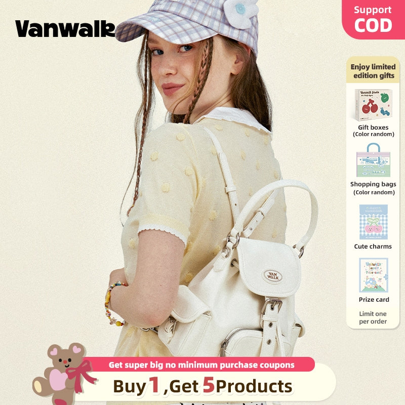 VANWALK Fruit Power V2965 Niche Instagram-Style Mini Drawstring Backpack Women's Casual Handheld Backpack