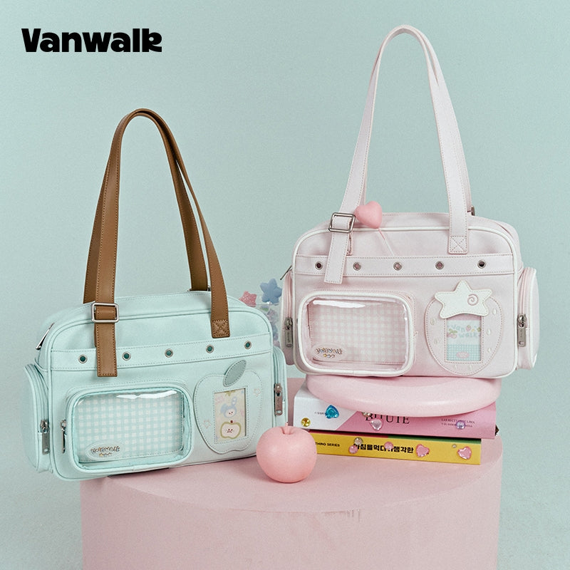 VANWALK Fruit Power V2968 Large Capacity Backpack Anime-Style Daily Small-Portion Snack Bag Handheld Single-Shoulder Bag