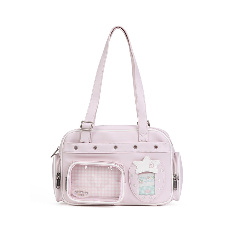 VANWALK Fruit Power V2968 Large Capacity Backpack Anime-Style Daily Small-Portion Snack Bag Handheld Single-Shoulder Bag