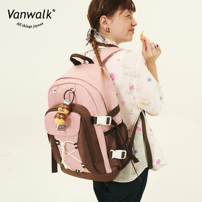 Vanwalk 夏日午茶緞帶學生背包 V2627