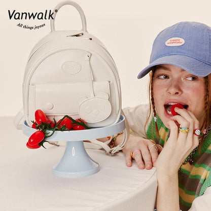 Vanwalk แฟชั่นสตรีทแวร์ FUN MARKET กระเป๋าเป้ V2789