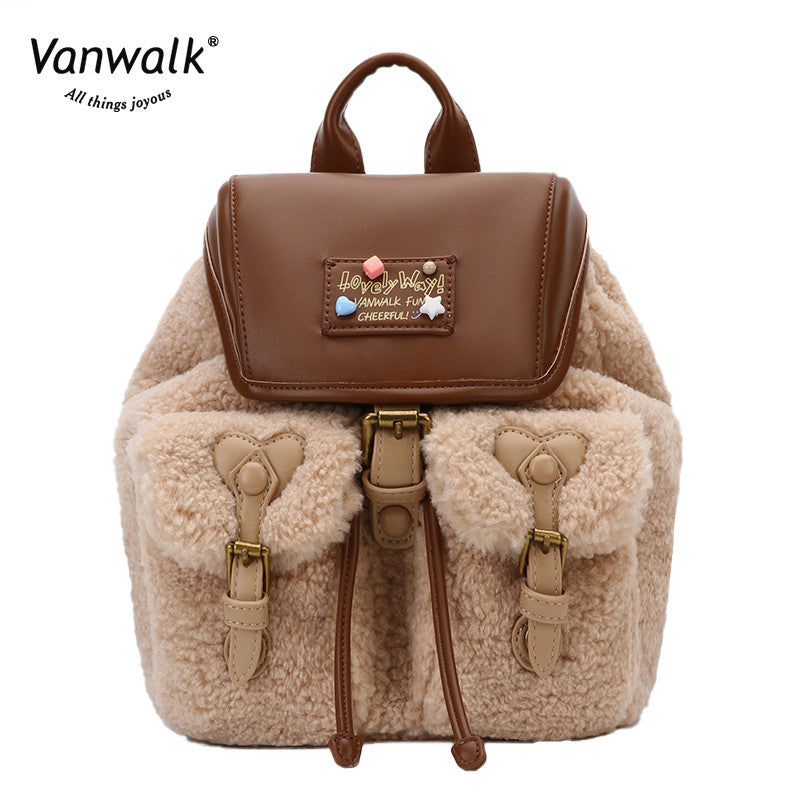 Vanwalk Fashion Bear Burger backpack V2714