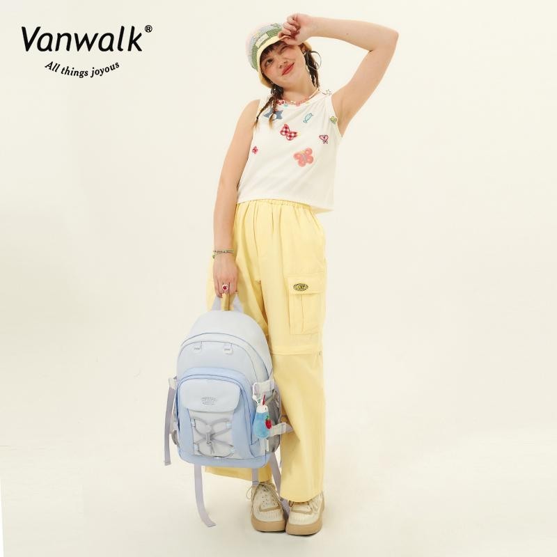 Vanwalk Summer Noon Tea Ribbon Student Backpack V2627