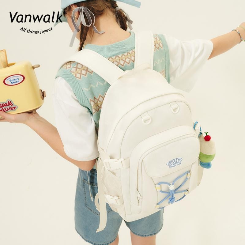 Vanwalk Summer Noon Tea Ribbon Student Backpack V2627