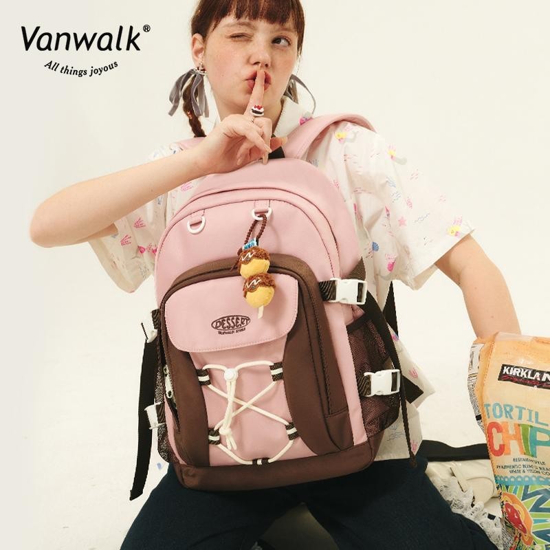 Vanwalk Summer Noon Tea Ribbon Student Backpack V2627