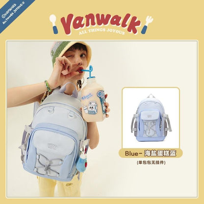 Vanwalk 夏日午茶緞帶學生背包 V2627