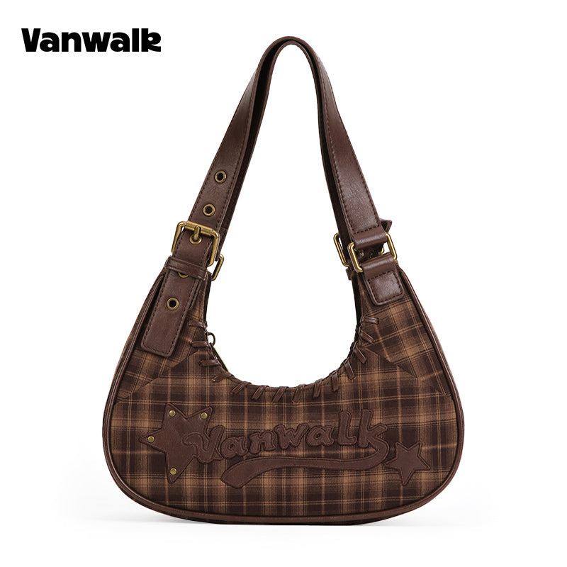 กระเป๋าสะพายไหล่ขนาดเล็ก VANWALK รุ่น Gulugulu Series Original Star ลายรูดาว ทำจากหนัง PU รุ่น V3051