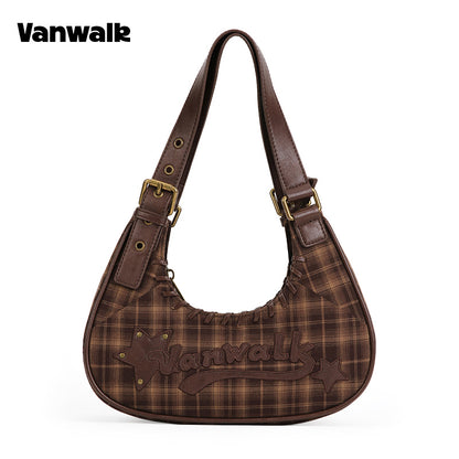 กระเป๋าสะพายไหล่ขนาดเล็ก VANWALK รุ่น Gulugulu Series Original Star ลายรูดาว ทำจากหนัง PU รุ่น V3051