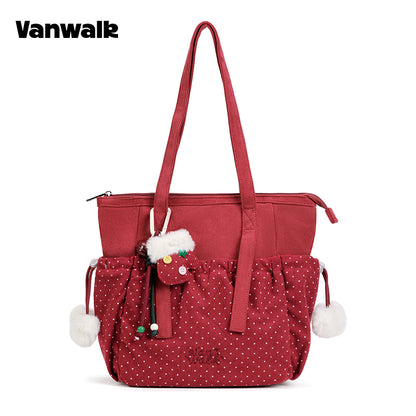 Tas Bahu Kapasitas Besar Koleksi Natal VANWALK v3002